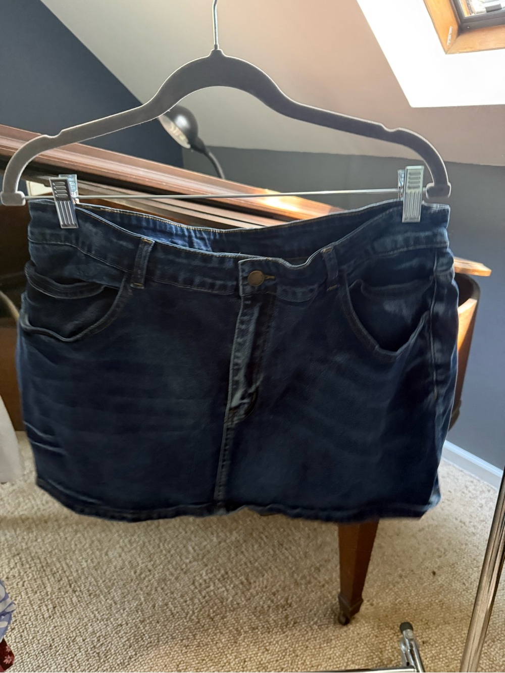 SHEIN Dark Blue Denim Mini Skirt